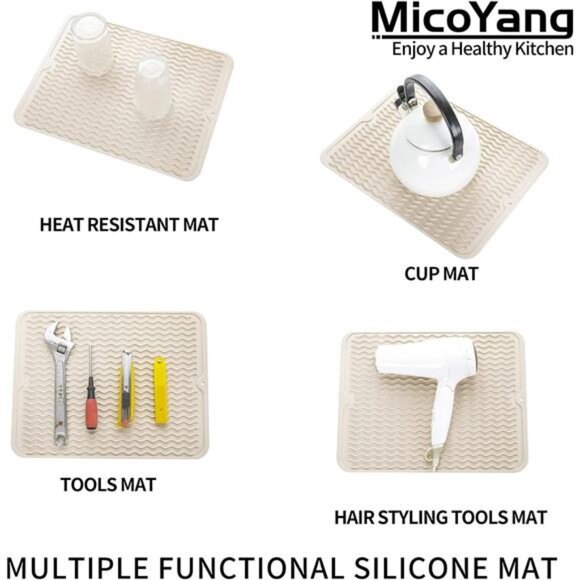 Silicone Dish Drying Mat for Multiple Usage,Easy clean,Eco-friendly - Picture 4 of 7